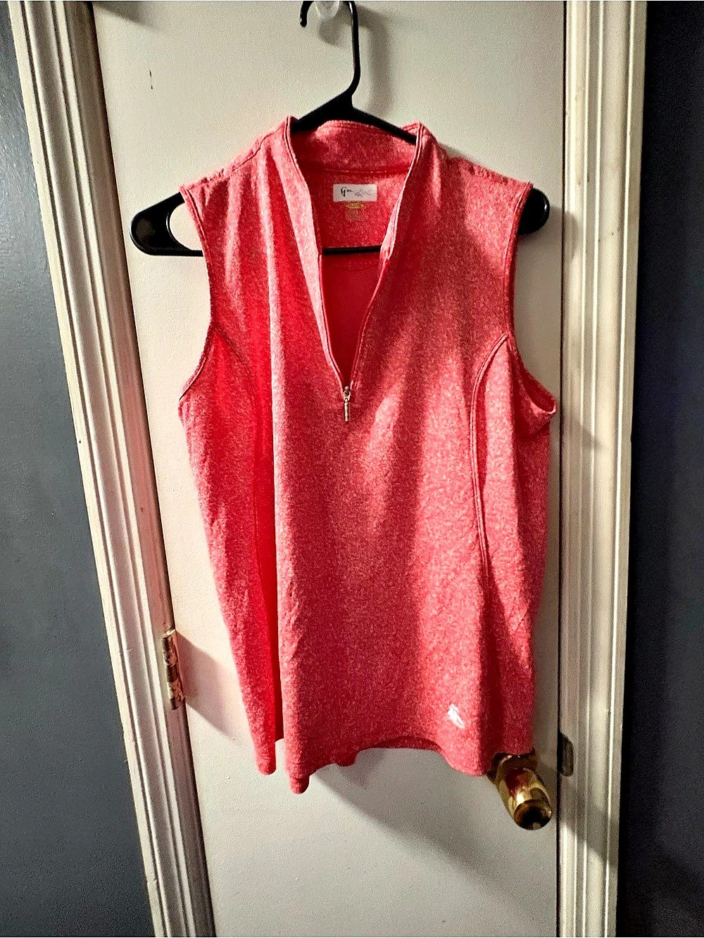 Greg Norman Pink Abstract Sleeveless Top Size Large